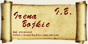 Irena Bojkić vizit kartica